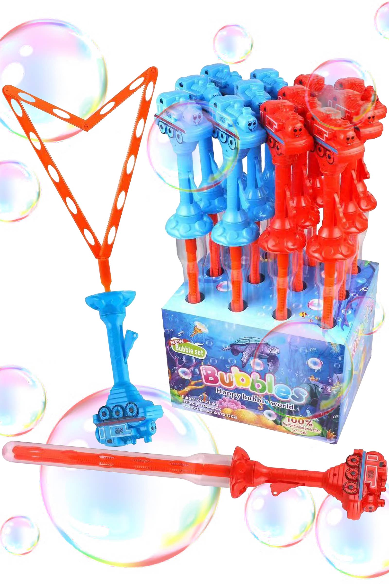 ASSORTED Jumbo Train Stick Sword Bubble Wand - 20 Inch for wholesale on Faire0