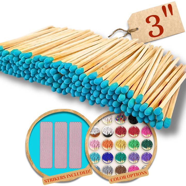 Matches USA - Wholesale Matches - 3" Color Wooden Safety Matches Match Bulk5
