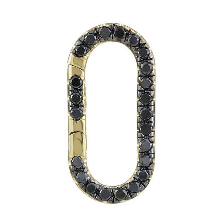 Sort diamant rektangel Clicker Charm Enhancer 8.30x17.50mm for engroshandel hos Jewels of Mewar