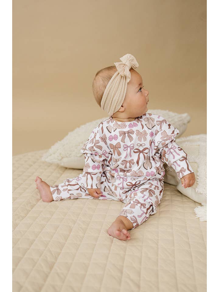 Lucky Panda Kids - Wholesale Top & Pant Set - Kids - Jogger Set | Mocha Bows13