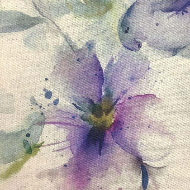 Samarinda Fabric (By The Metre) Violet Natural for wholesale on Faire