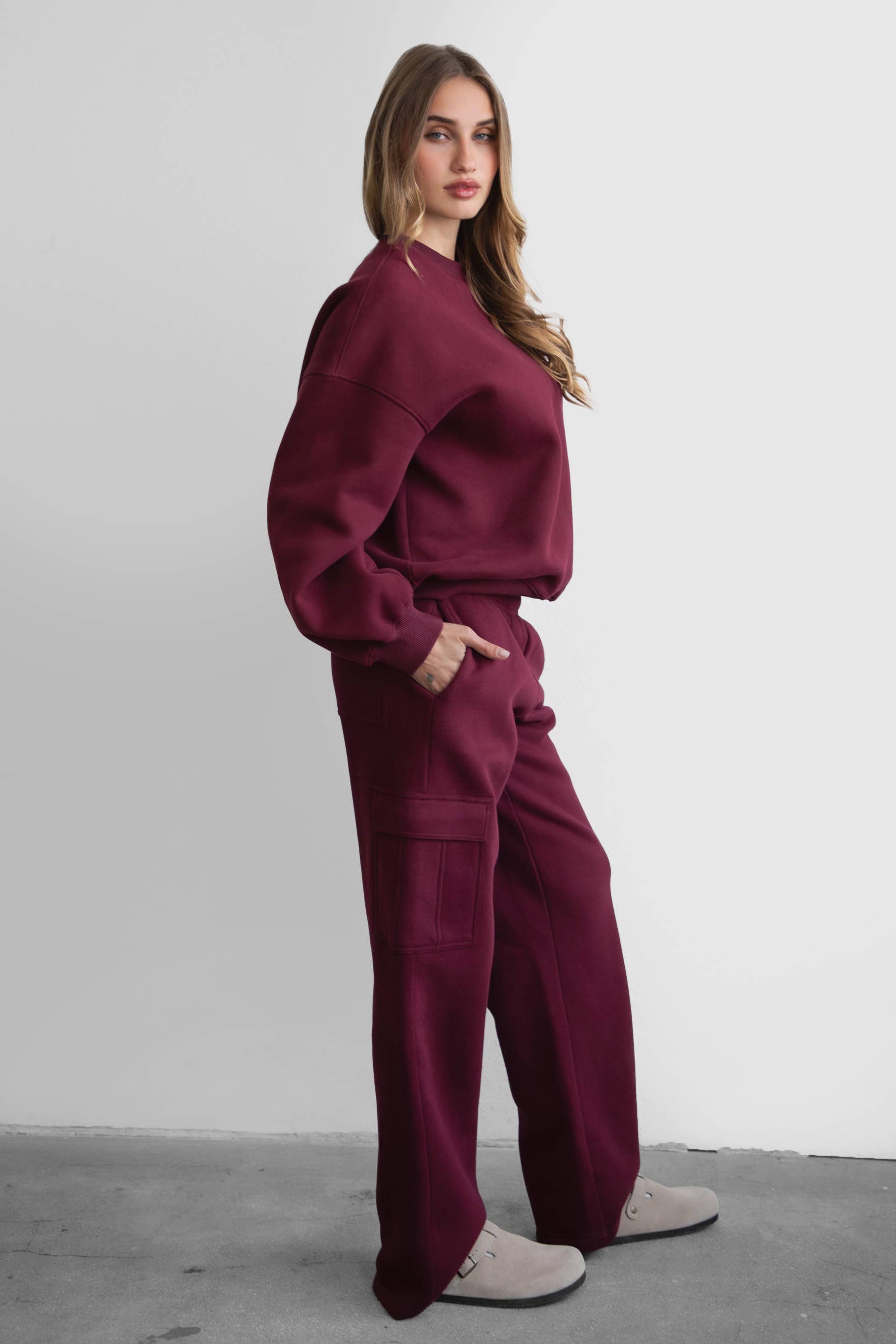 TICTOC - Venta al por mayor Pantalones - Mujer - Pantalones Cargo de Forro Polar Esencial HANA de Tiro Medio13