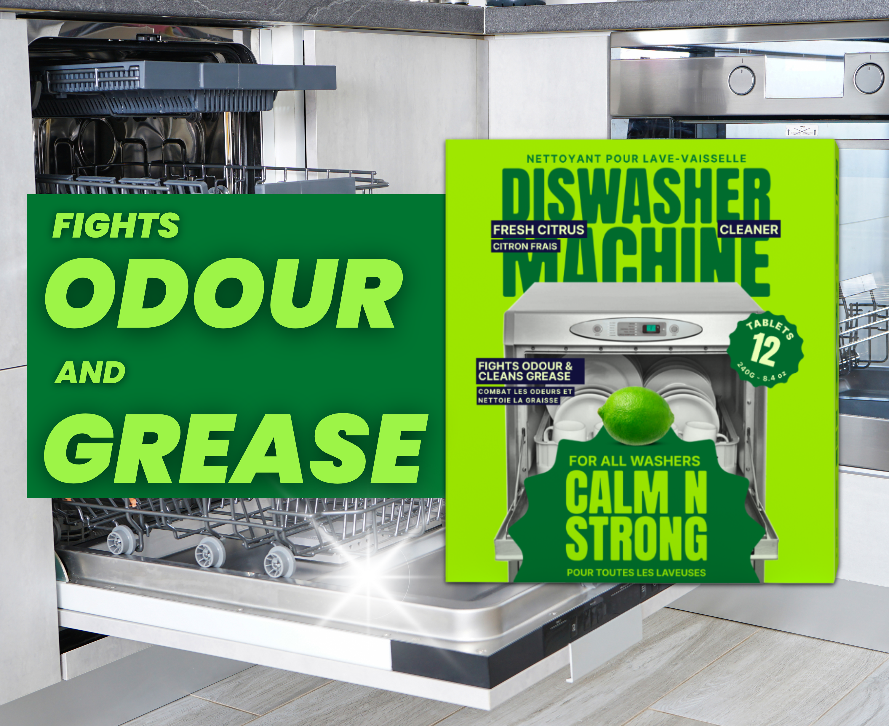 ALL DISTRICT JEANS Inc. - Wholesale Vaatwastabletten - Reinigingstabletten voor vaatwasmachines, 12 stuks1