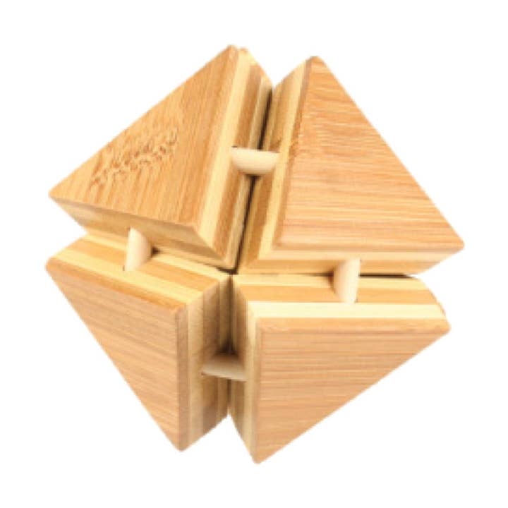 Bamboo Puzzles Medium - Tri-Dowells for wholesale by Handcrafted Gift