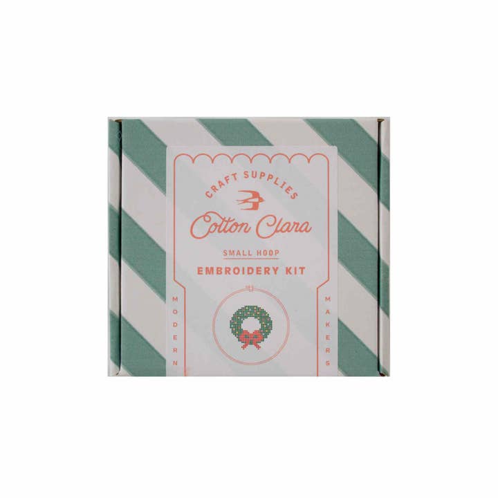 Cotton Clara Craft Kits & Supplies - Wholesale DIY Craft Kit - Christmas Wreath Cross Stitch Kit9