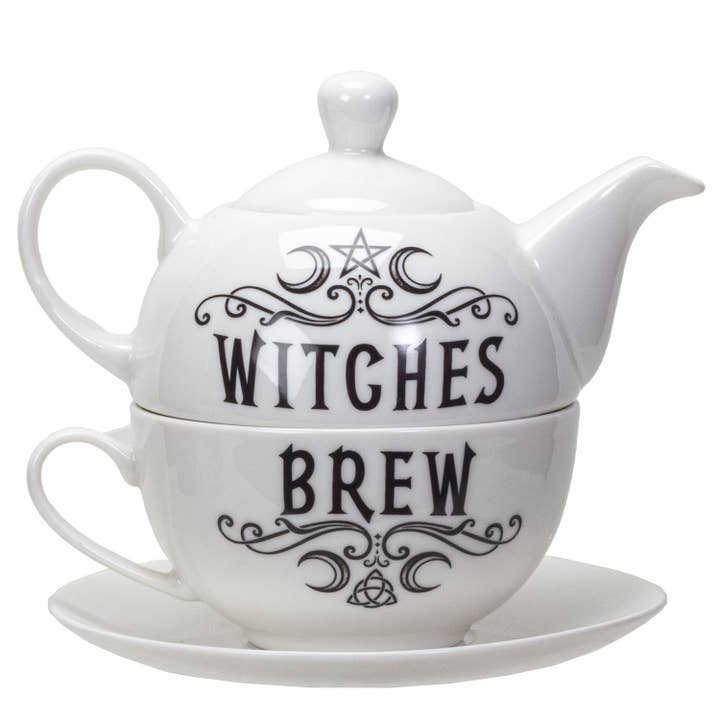Pacific Trading - Wholesale Tea Set - 14025 Witches Brew Tea Set for One by Alchemy Gothic UK