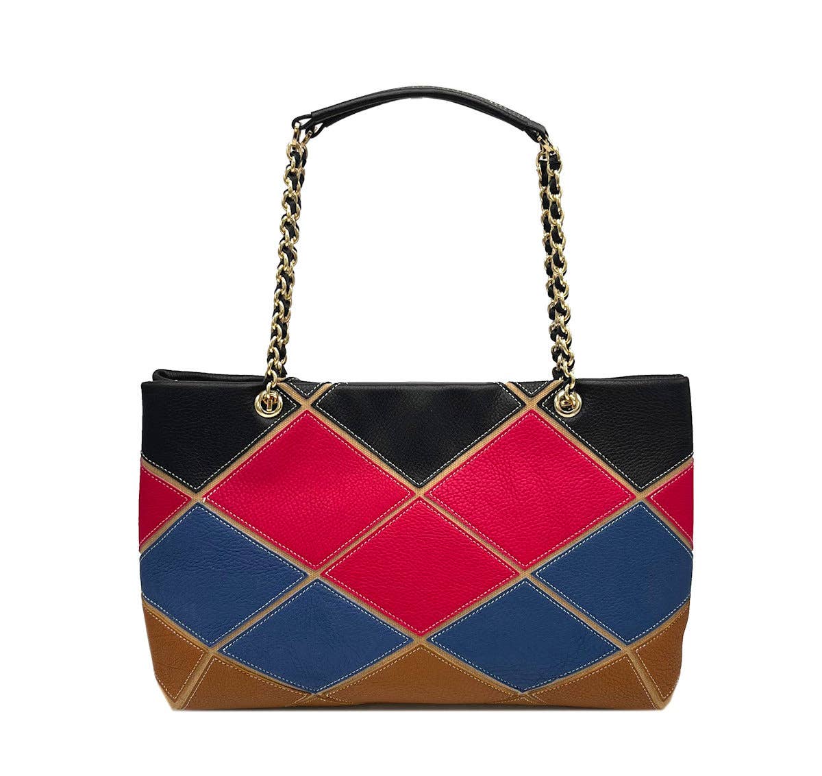 Suie Valentini srl - Wholesale Top Handle Bag - Women's - Genuine leather chain bag, big size, Made in Italy, art. 25137