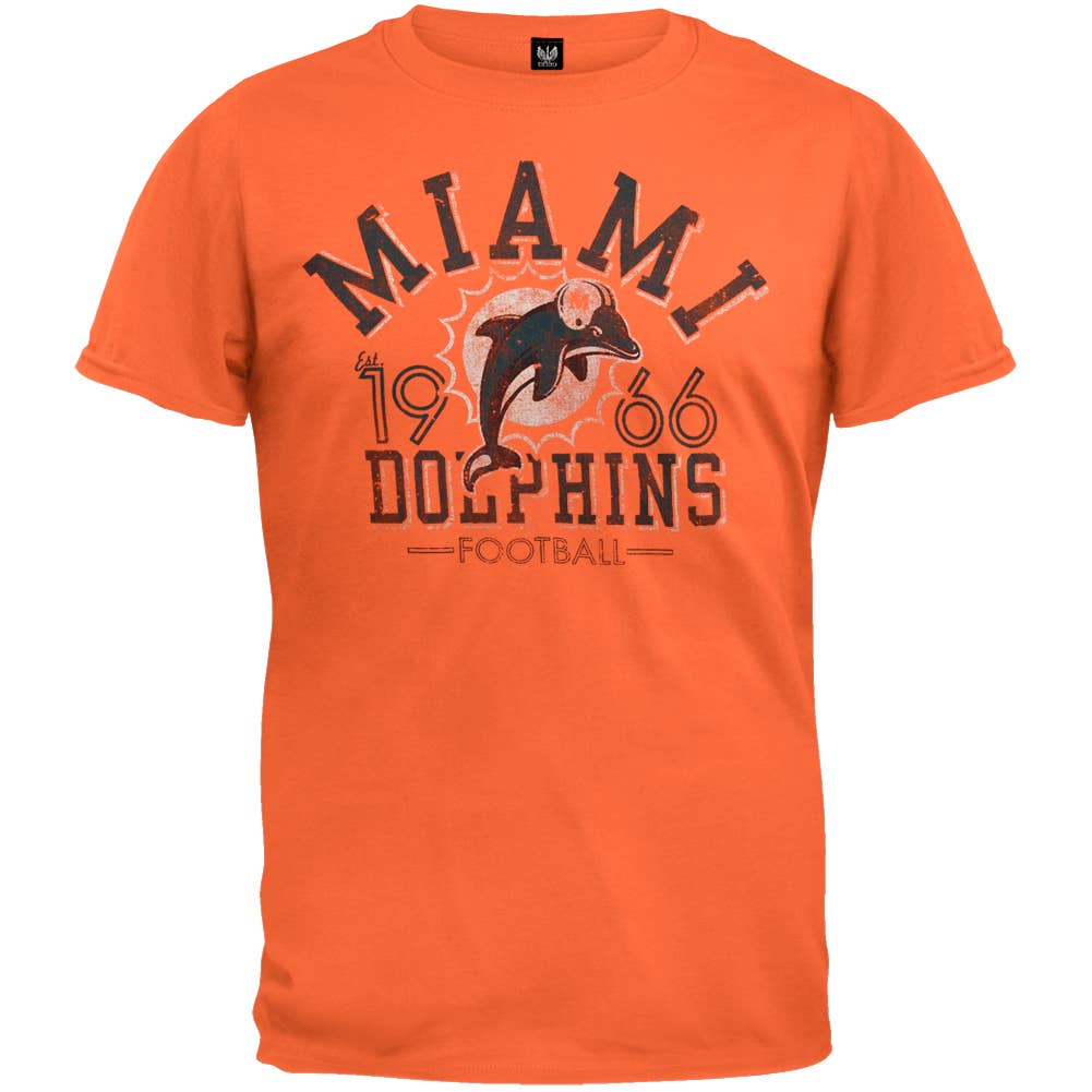 Official Store - Wholesale Screen Printed T-Shirt - Men's - Miami Dolphins - Logo Fadeaway Men's T Shirt0