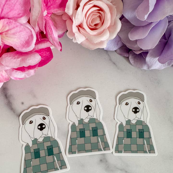 Fancy Pets - Golden Retriever Grandpa - Sticker for wholesale by Wildflower Paper Company