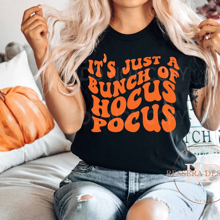It's Just A Bunch of Hocus Pocus T-Shirt for wholesale by Ressera Designs