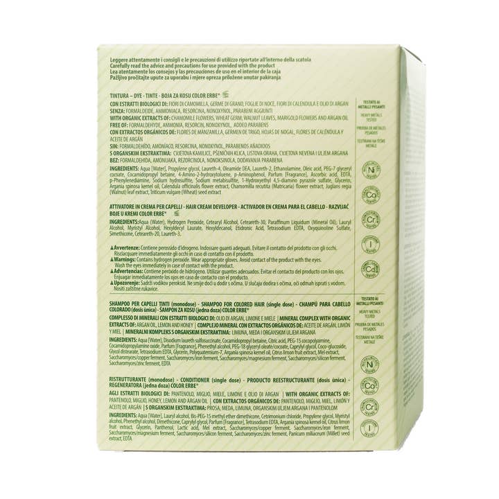 COLOR ERBE - Wholesale Hair Dye - Color Erbe Estr. Dye Organic Coppery Blond (7.4) - Made in Italy6