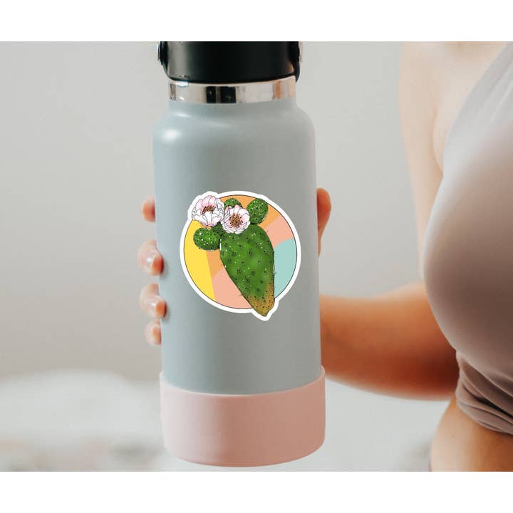 Adesivo con fiori di cactus del deserto - Adesivo con cactus in fiore per la vendita all'ingrosso da parte di The Vault