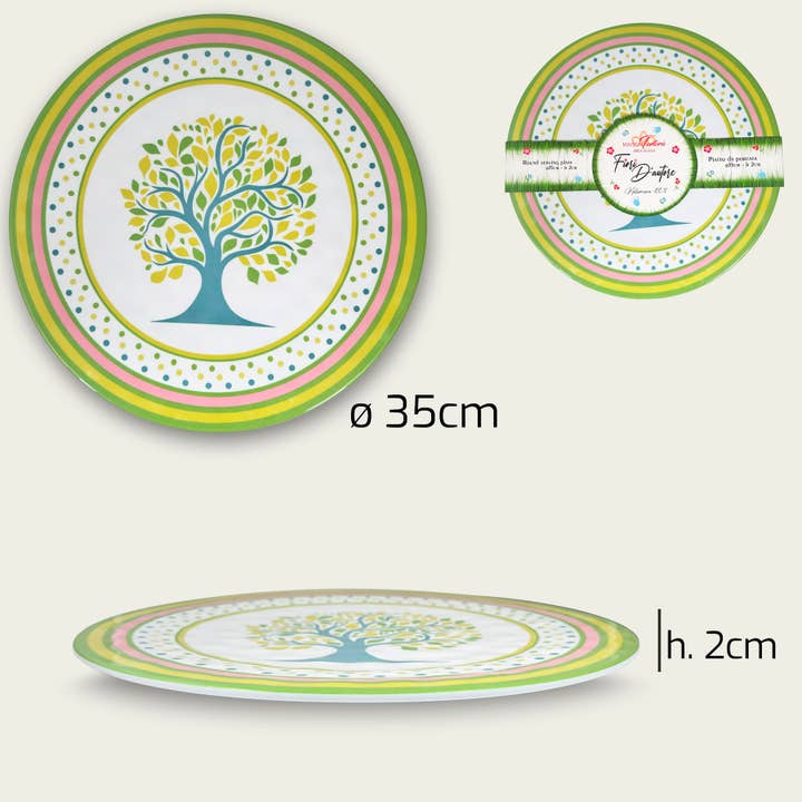 Rundt Lavt Fad Fiori D’Autore Sylvia I Melamin for engroshandel hos ARCA ITALY