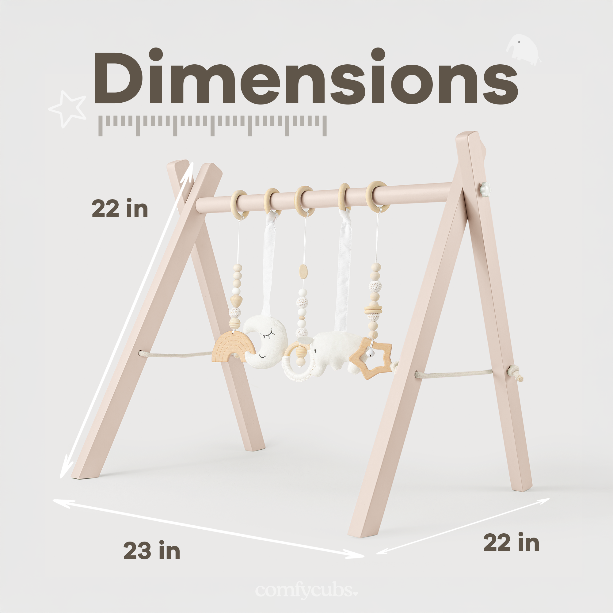 Comfy Cubs - Wholesale Activity Gym - Kids & Baby - Wooden Baby Play Gym, Baby Activity Gym by Comfy Cubs15