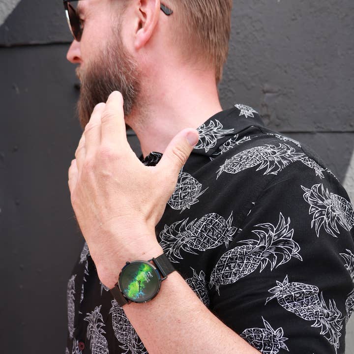 MIDNIGHT - KLOCKJÄVEL OF SWEDEN (Steel Bracelet & Case in Black) - 41mm - LIMITED EDITION By Weikel Art for wholesale by KlockJävel of Sweden