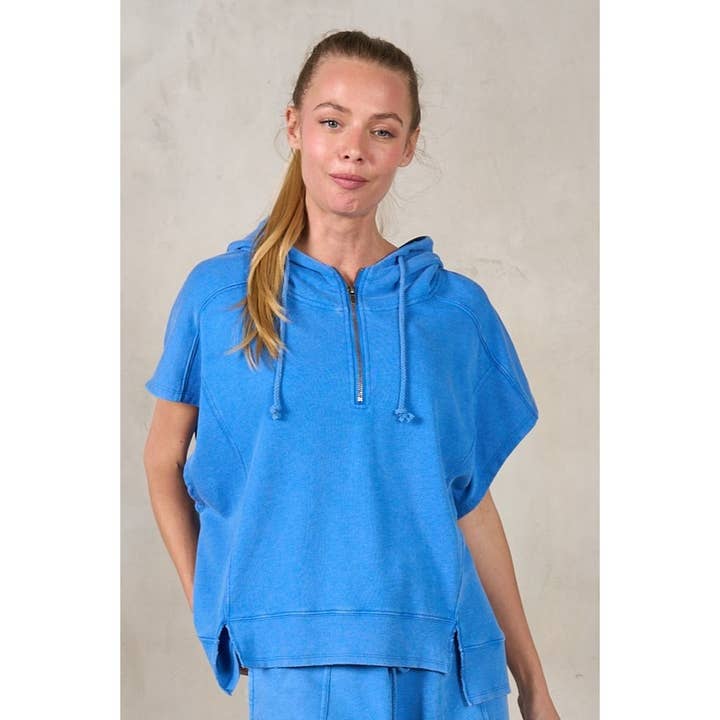 Halv lynlås ærmeløs hættetrøje for engroshandel hos lalamia