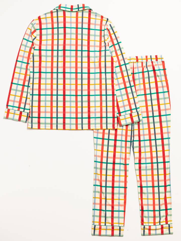 Festive Plaid Dapper PJ Set for wholesale on Faire