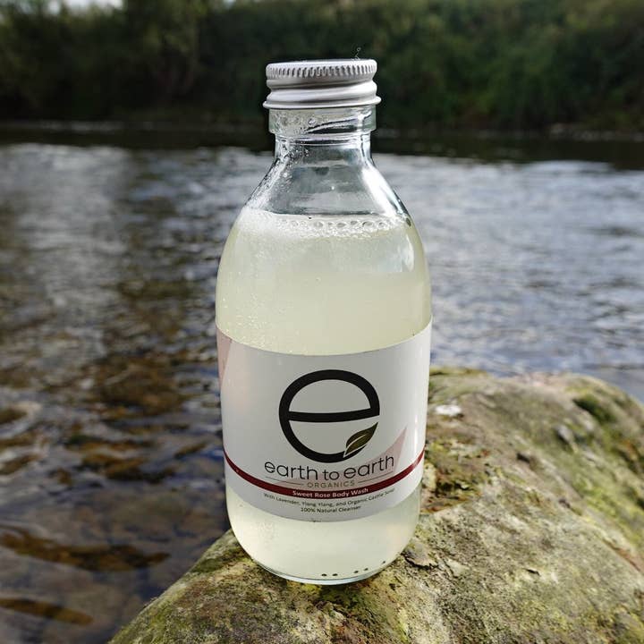 Sweet rose wash for wholesale by Earth To Earth Organics