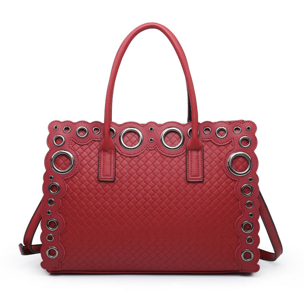 Papaya Fashion Ltd - Wholesale Top Handle Bag - Women's - 82230-3 Handbag with metal rings along the edge of bag5