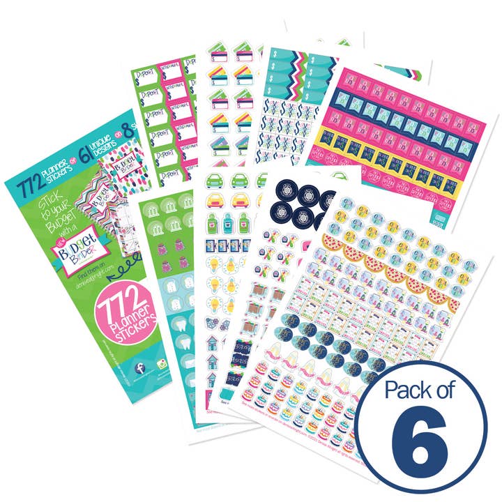 Planner Stickers for Budgeting | Pack of 6 for wholesale by Denise Albright®