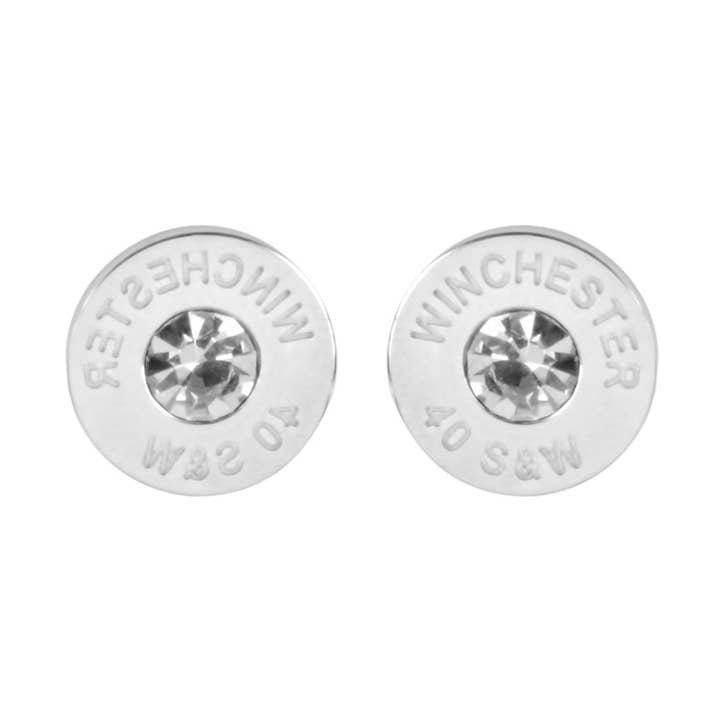 SK1446 Bullet Örhängen Rostfritt stål Imitation Diamanter för wholesale av Heavy Metal Jewelry