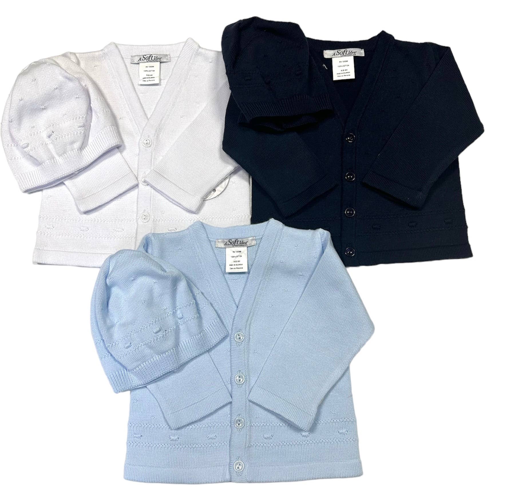 A Soft Idea - Vente Bonnet pour nouveau-né – bébé - 1656 - Bonnet en tricot avec bordure3