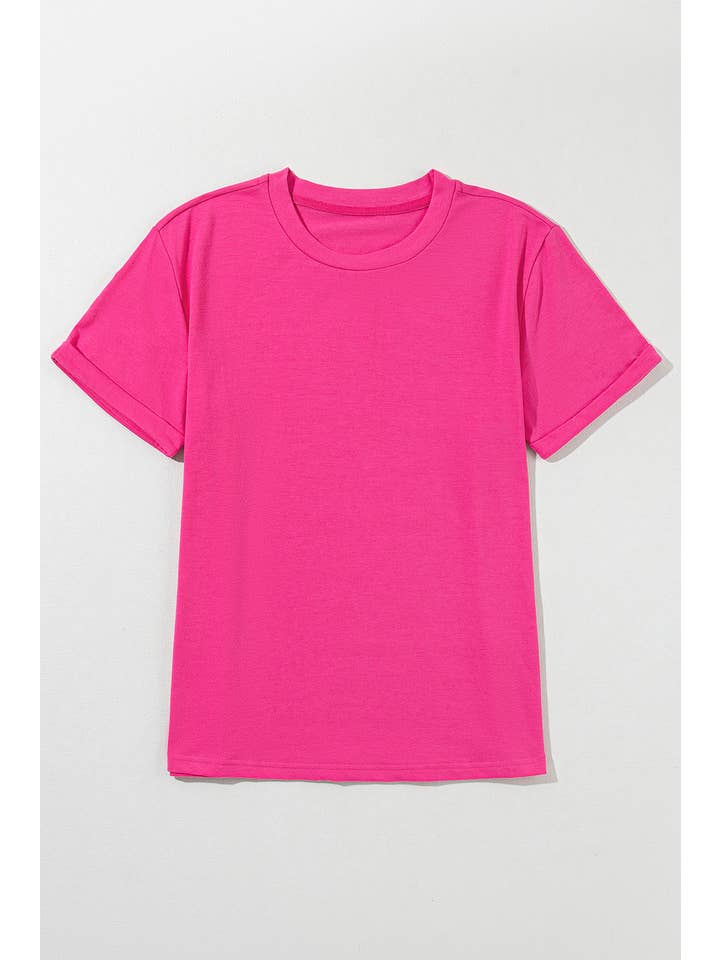 PRETTY BASH - Wholesale T-Shirt - Women's - Solid Short Sleeve Crew Neck Tee90