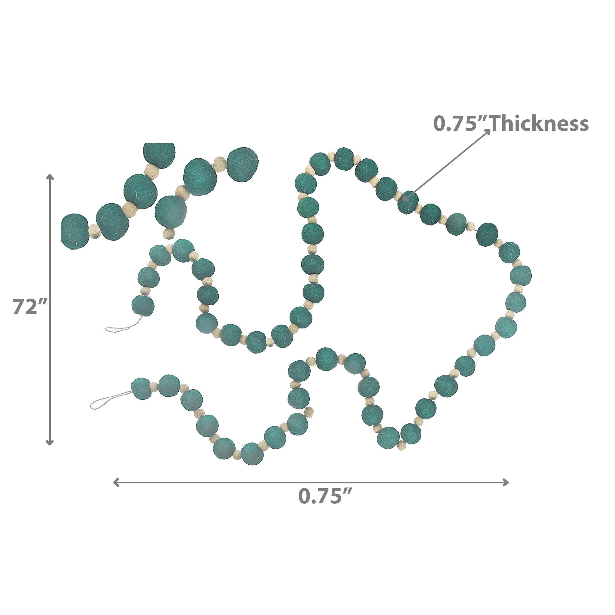 IH Casa Decor – Engroshandel Guirlande – FILT KUGLE GIRLANDER (GRØN)2
