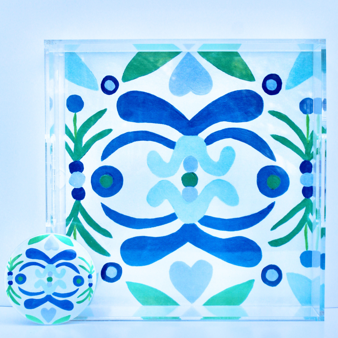 Jeanne Player Fine Art - Wholesale Coasters - Nantucket Coasters Set of 4, Coastal Blue and Green Coasters4