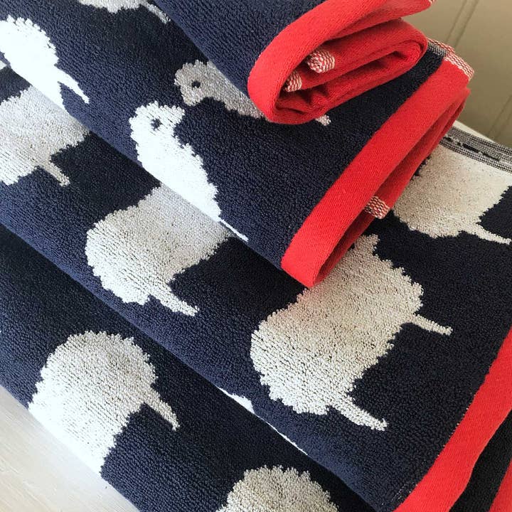 Anorak - Wholesale Hand Towel - Anorak Kissing Sheep Organic Cotton Hand Towel
