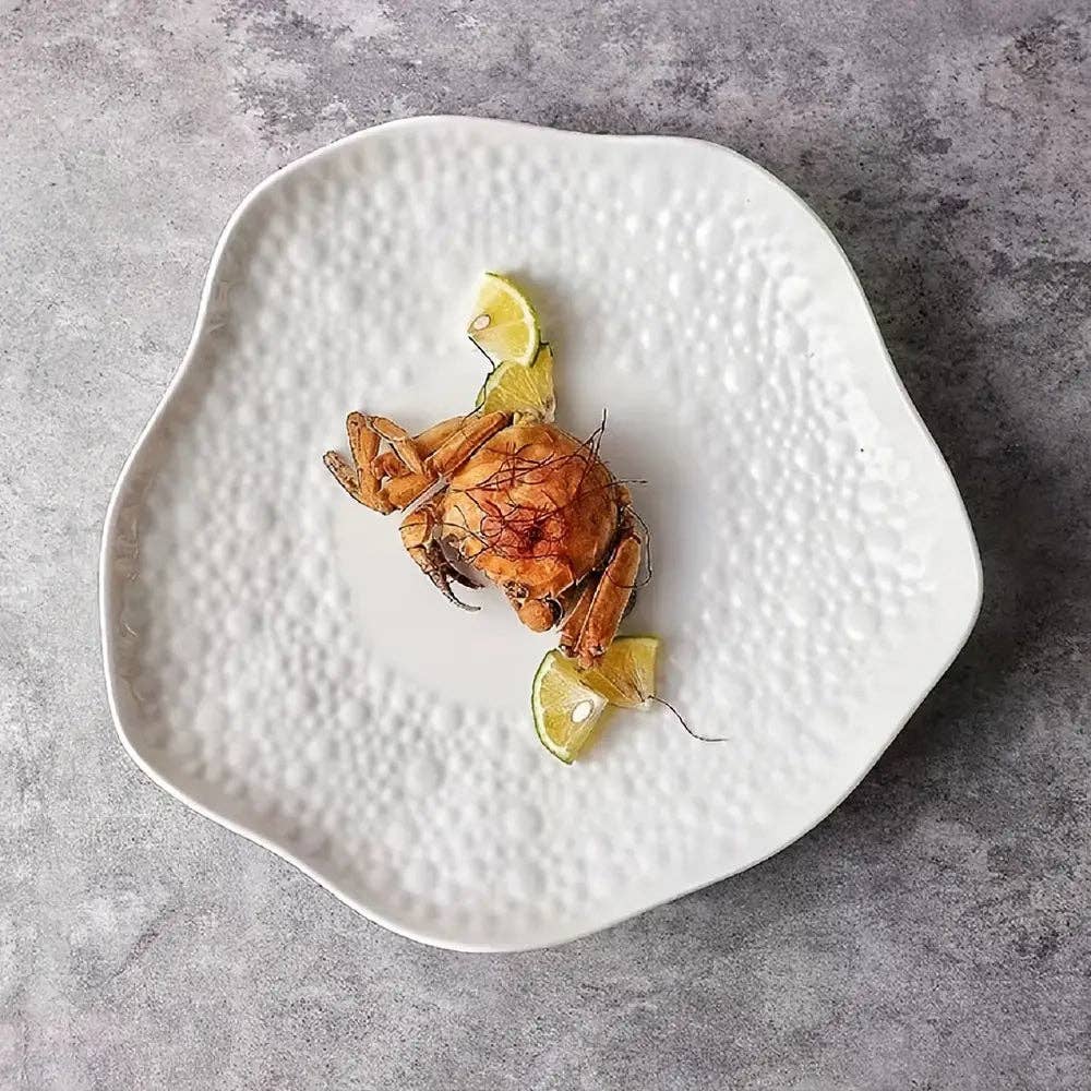 Huis Van Merken - Wholesale Dinner Plate - 1pc Unique Ceramic Dinner Plate - Irregular French Foie Gras Design0