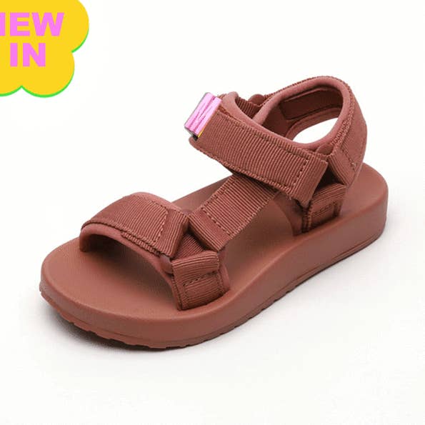 Kids Custom Alphabet Charm Sandals- Pink for wholesale by PATCHYTIGER