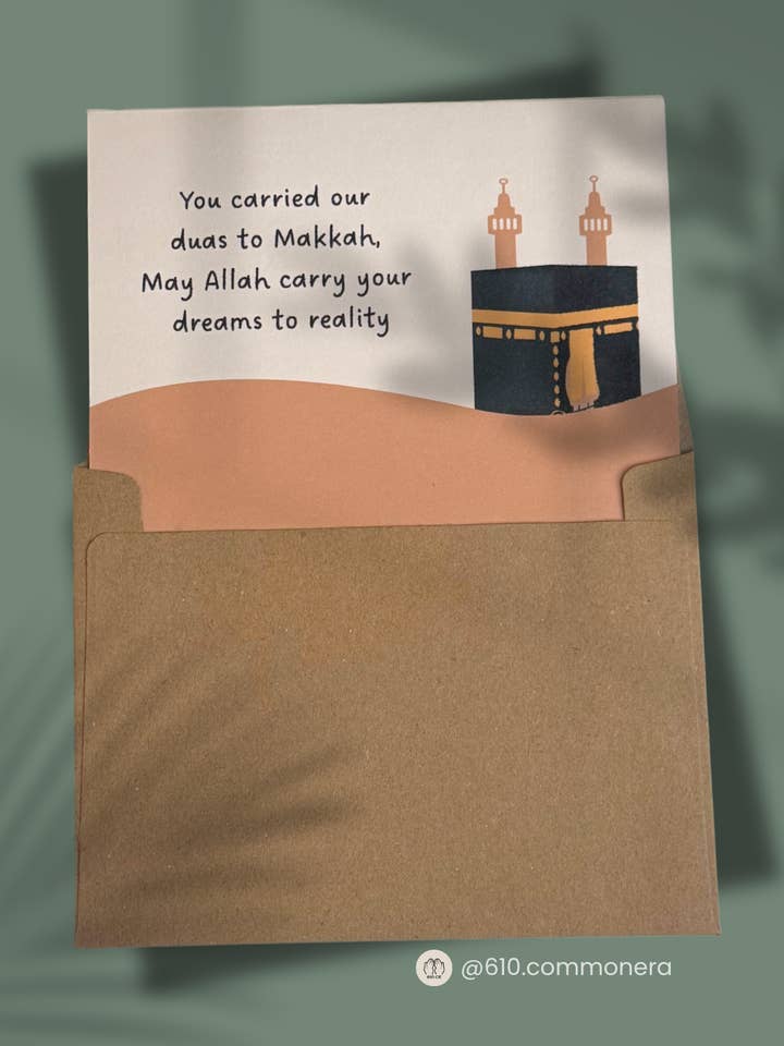 You Carried Our Duas to Makkah - Hajj/Umrah Islamic Greeting Card for wholesale by 610 Common Era