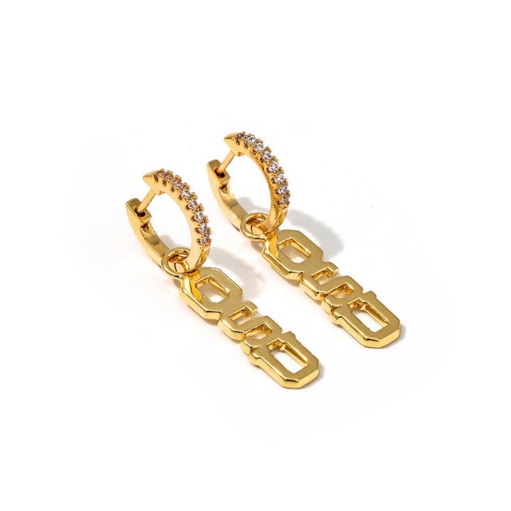 Color Shout - Wholesale Jewelry Set - E203-OSU : Oklahoma State University Pennant Pair Logo Earring Set1