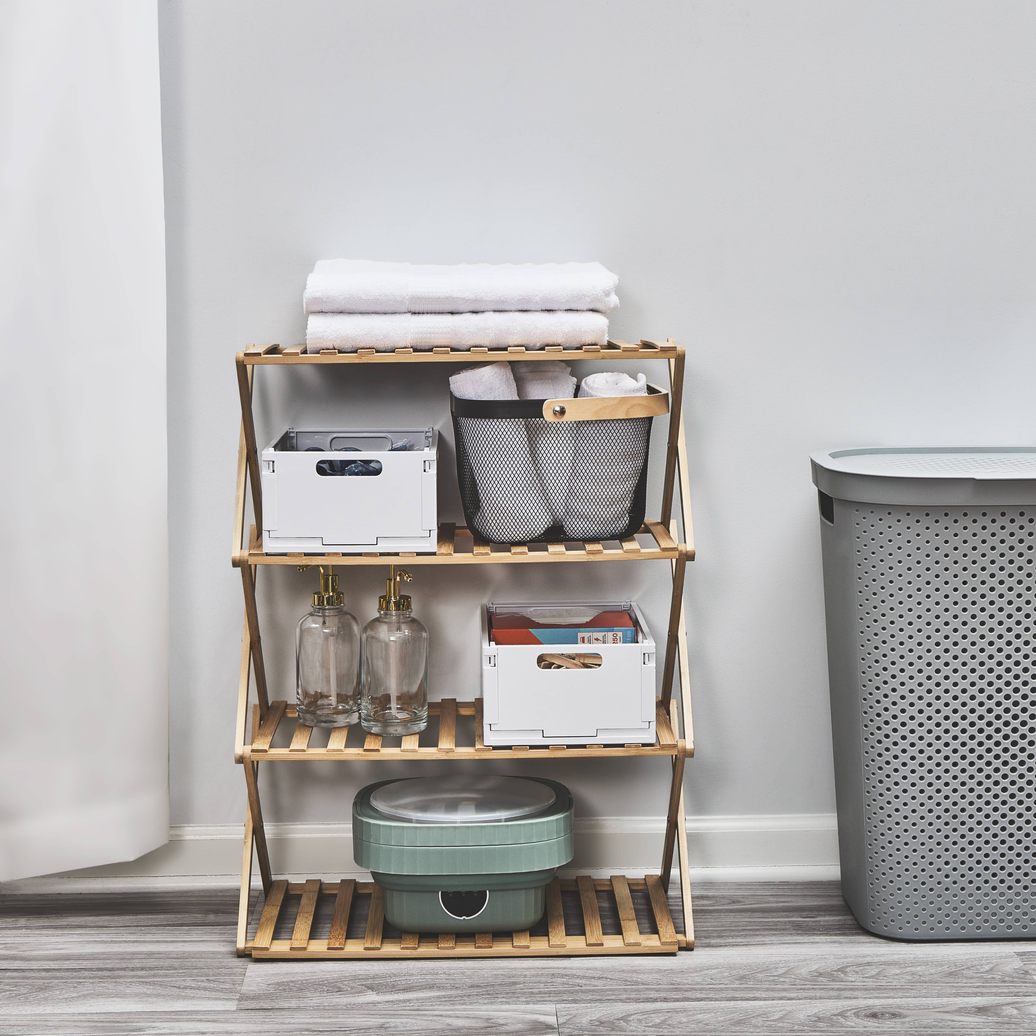 Core Home - Wholesale Kitchen Storage/Organizer - Bamboo 4 Tier Multi-Purpose Collapsible Rack5