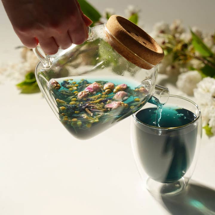 Teapro – Großhandel Teekannen – Teapro Designer-Teekanne aus Glas mit Korkdeckel, 800 ml