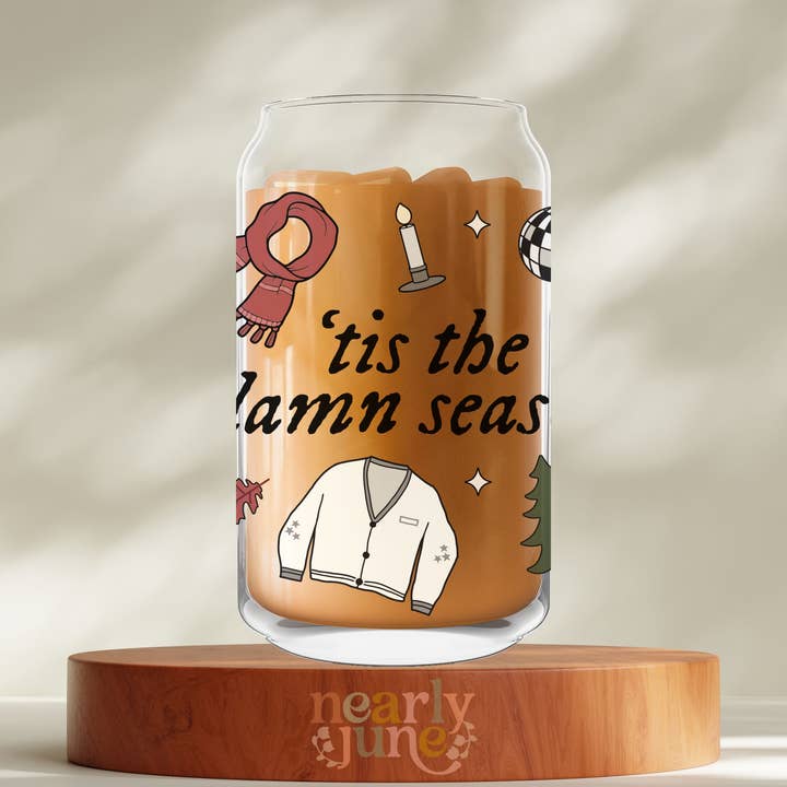 Taylor Inspired 'Tis The Damn Season Can Coffee Glass and other Purchase Wholesale taylor made. Free Returns & Net 60 Terms on Faire trending on Faire.