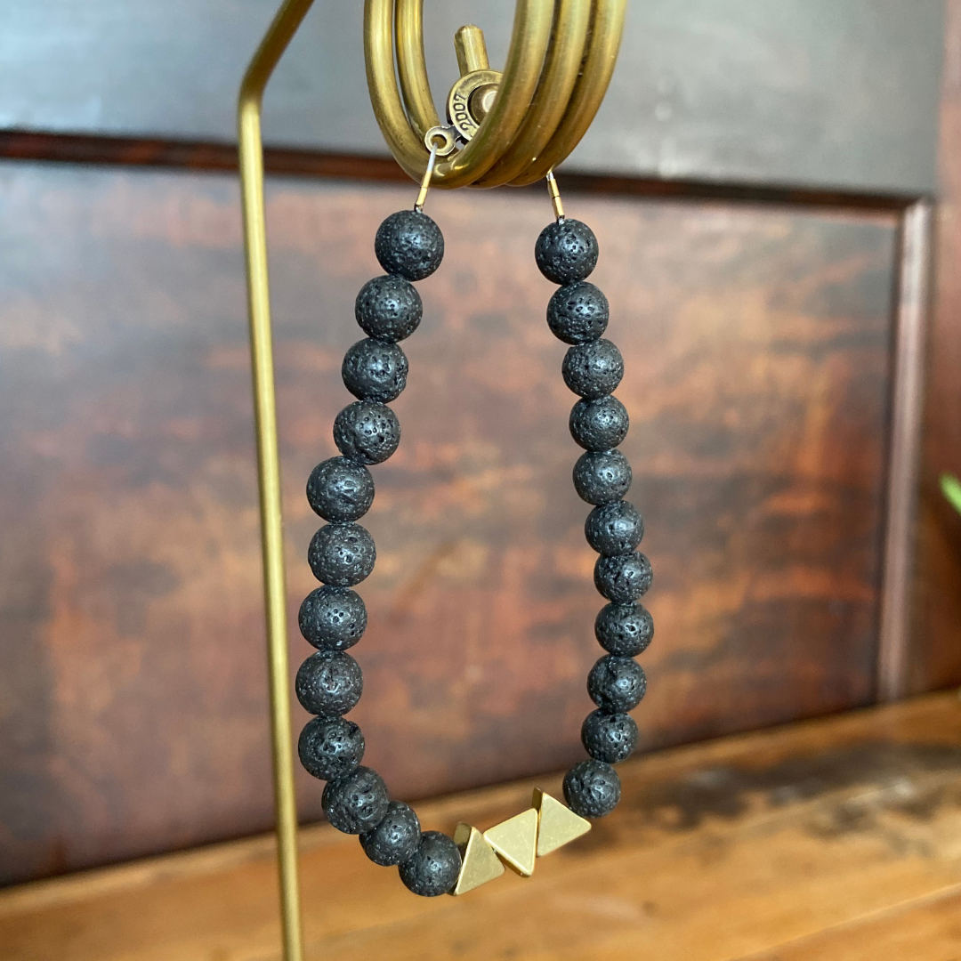 Seeds – Großhandel Perlenarmband – Duluth Armband | Halbedelsteinperlen | Dreiecke aus Messing7