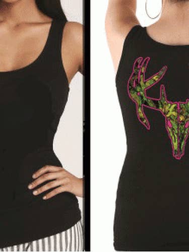 Tanque Equipado T-2 Camo Skull - Preto/Rosa por atacado de Southern Attitude