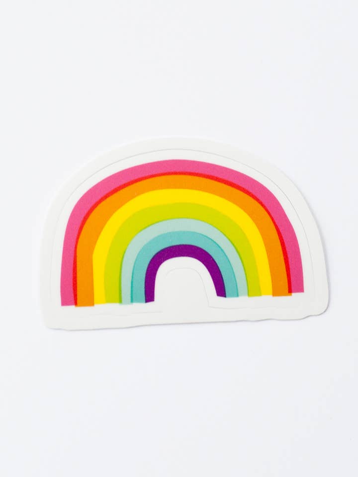 Autocollant arc-en-ciel | autocollant imperméable en vinyle pour la vente par Graphic Anthology Greeting Cards
