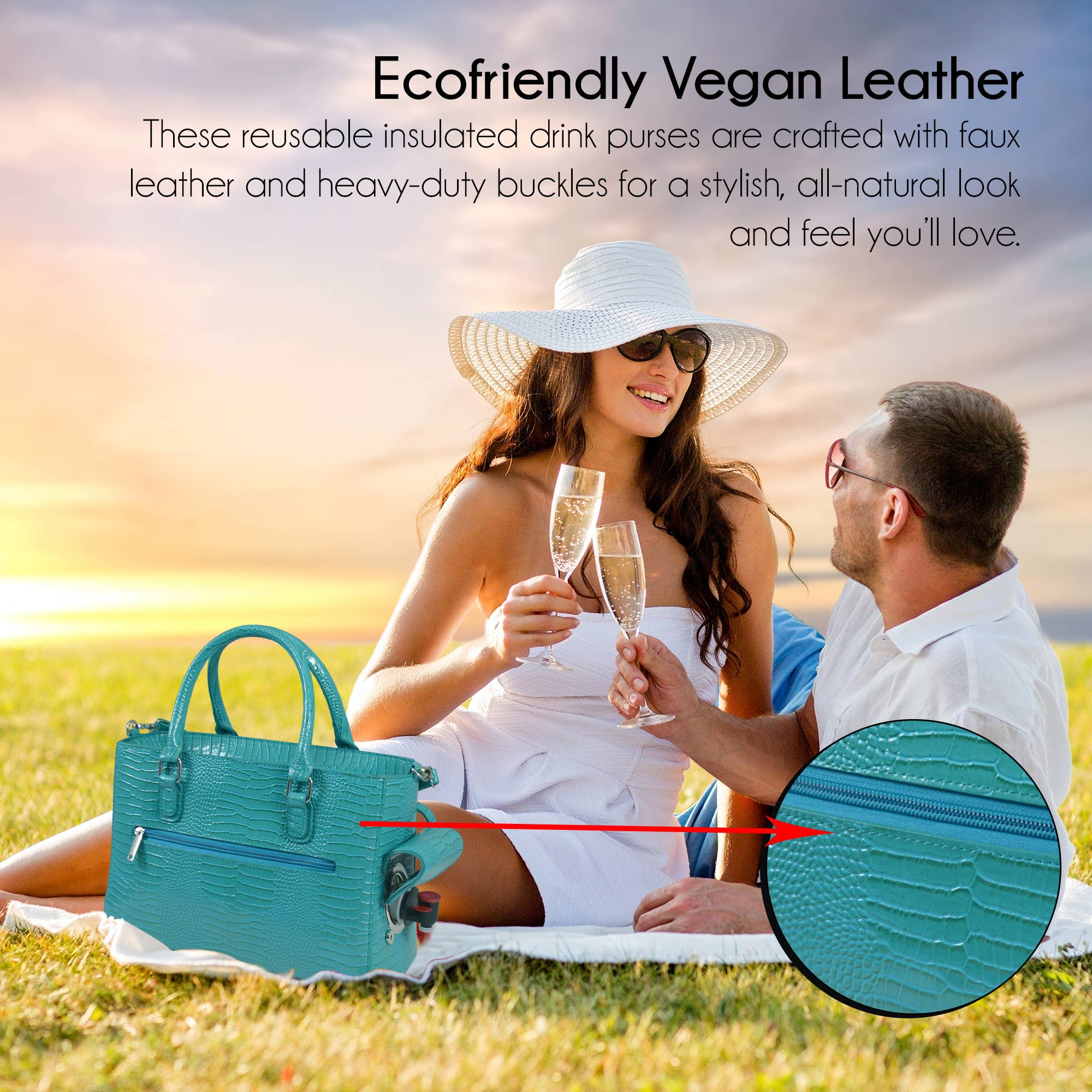 Primeware Inc. – wholesale Wine tote – Drink Purse | Wine Purse Croc Design7