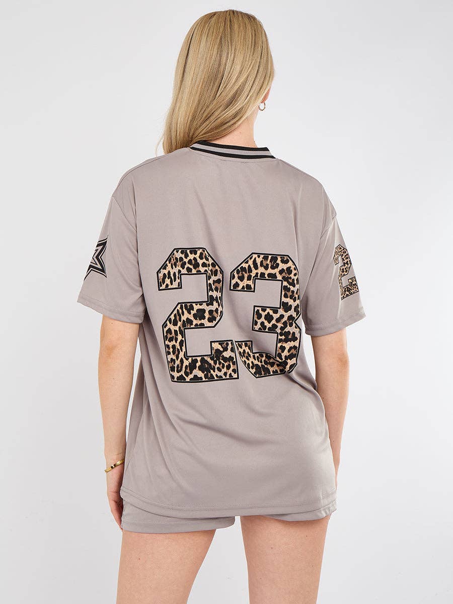 AX Labels - Wholesale Top & Short Set (NOT Loungewear) - Women's - Leopard Print 23 T-Shirt With Shorts Co-ord59
