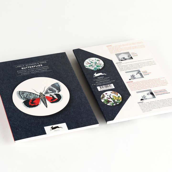 Pepin Press – Großhandel Aufkleber – Schmetterlinge Etikettenaufkleber & Klebebuch
