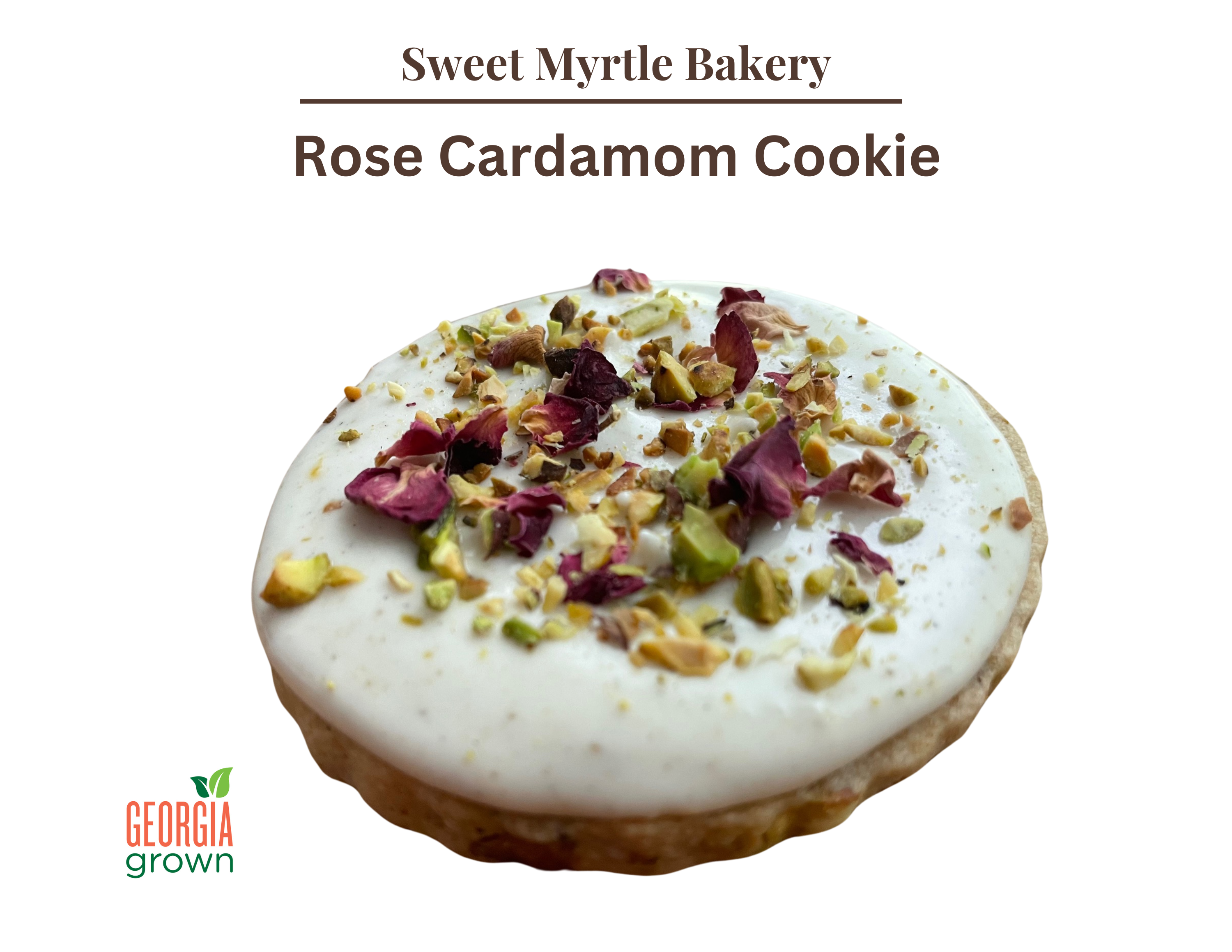 Sweet Myrtle Bakery - Vente Biscuits - Biscuits à la rose, cardamome et pistache0