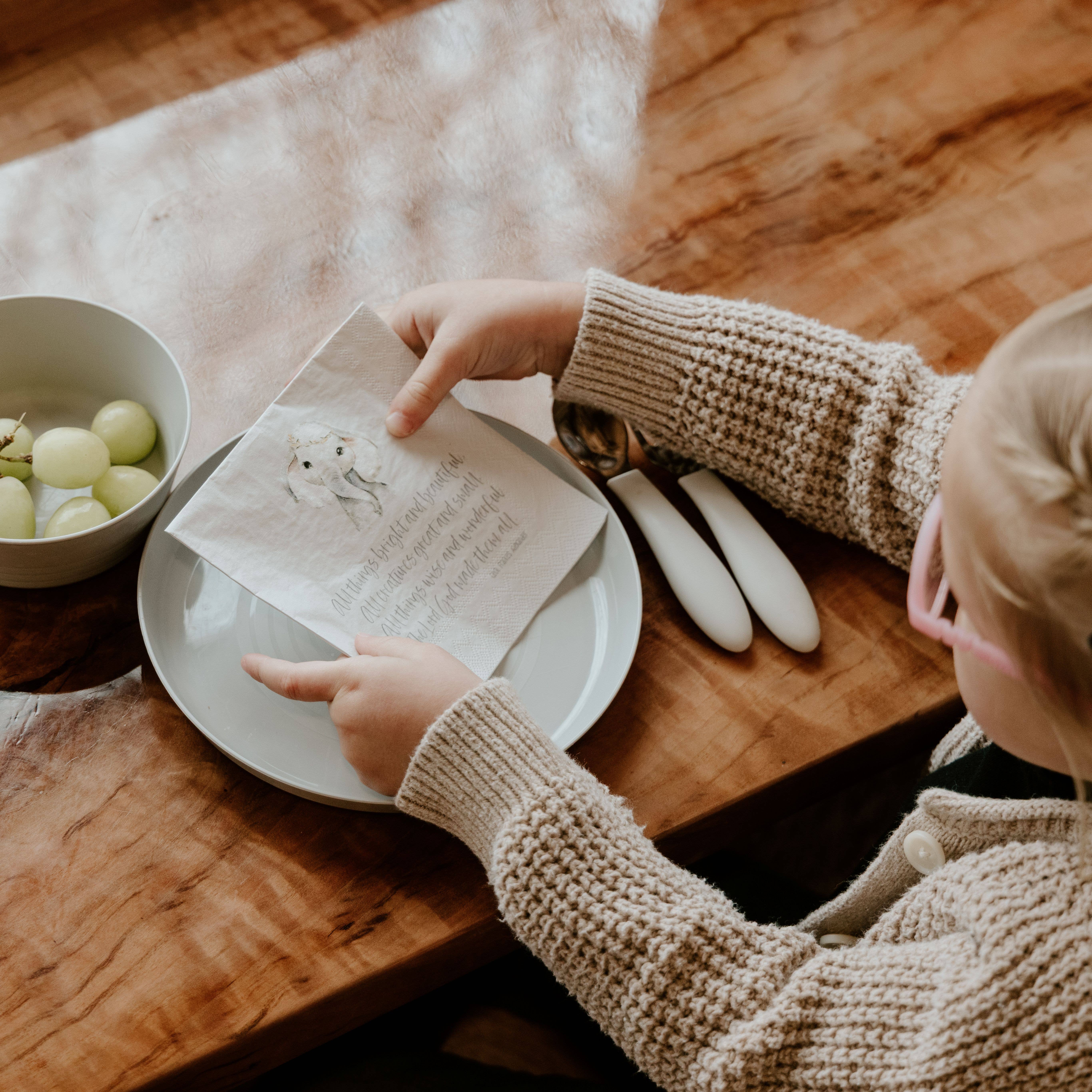 Pearls of Parchment – Guardanapo descartável por atacado – Guardanapos de Papel O Senhor Deus os Criou a Todos | 20 un1