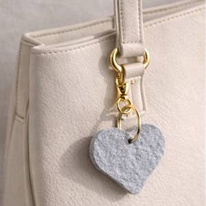 Scandinavian Hearts - Wholesale Purse/Bag Accessory - Women's - Felt Heart Purse Charm Minimalist Ksychain13