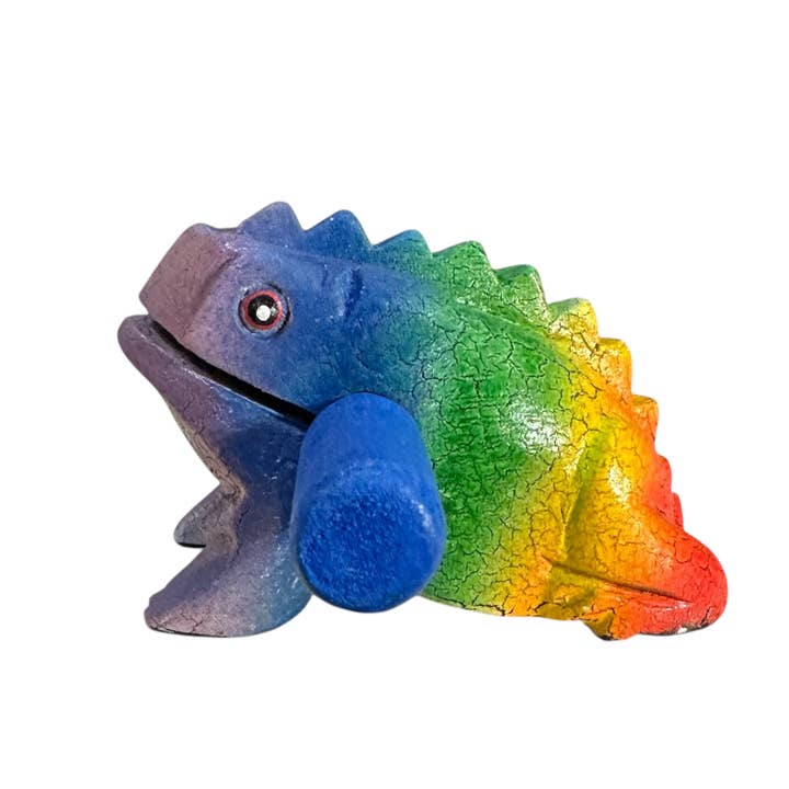 Instrument de percussion grenouille arc-en-ciel 5" pour la vente par Music Frog Co