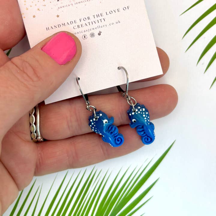Azure Blue Ombre Seahorse for wholesale by Annica’s Jewellery Co