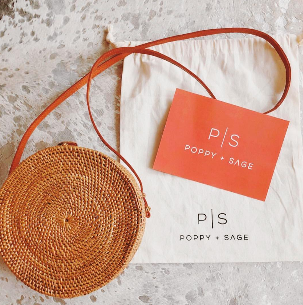 POPPY + SAGE - Wholesale Crossbody Bag - Women's - Bowtie Camilla Round Rattan Bag3