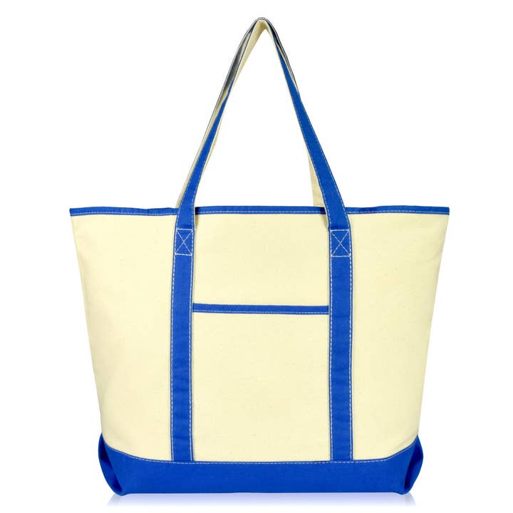 Dalix - Wholesale Tote bag – Women's - DALIX 22" Open Top Heavy Duty Deluxe Tote Bag Outer Pocket50